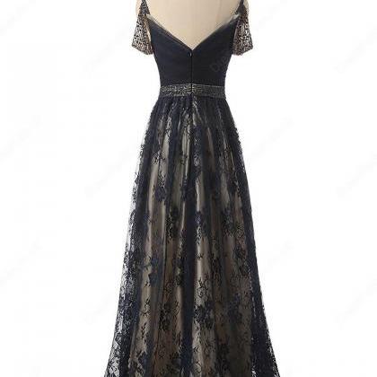 Black A Line Tulle Prom Dresses 201..