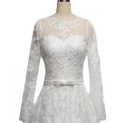 Vintage Lace Ball Gown Wedding Dres..