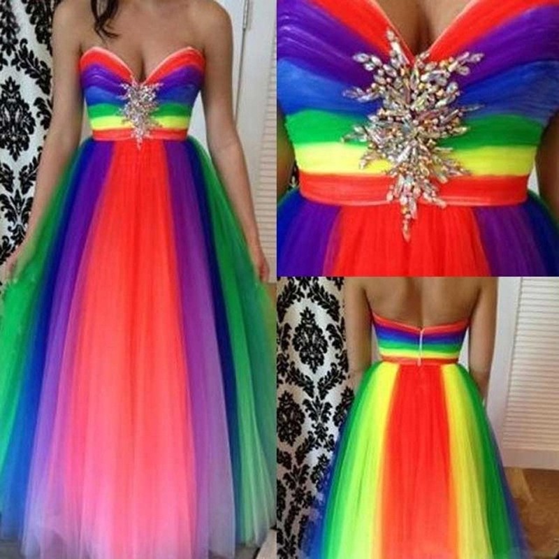 rainbow party dress