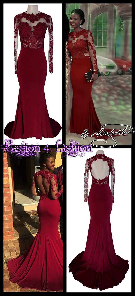 black prom dress with red accents