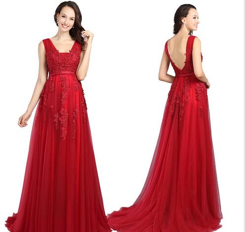 plus size red evening dress