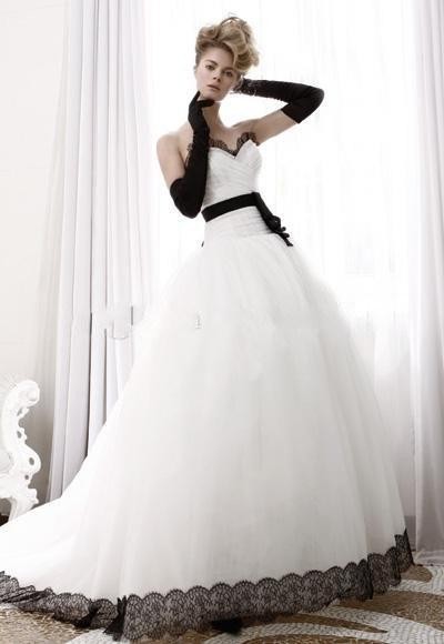 black and white ball gown wedding dresses