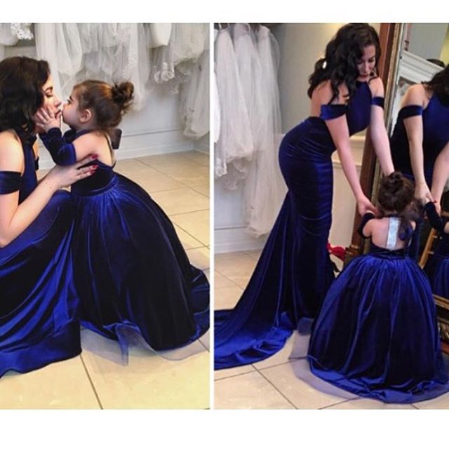 velvet blue gown