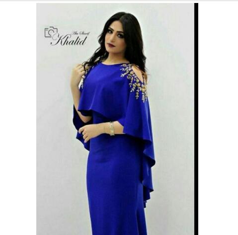 capelet evening gown