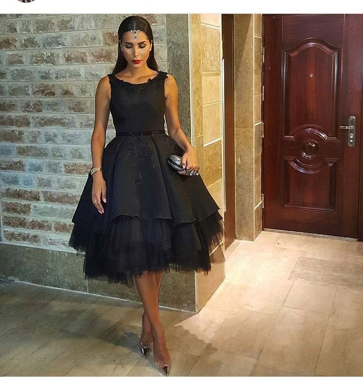 Elegant Black Cocktail Dress for a Party