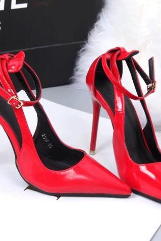 2019 In Stock Red Women Pumps High Heels Fashion Pointed Toe High Heels