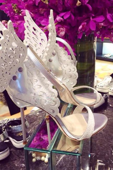 White stiletto wedding shoes for wedding evening/prom/party/dinner same as the vampire diaries