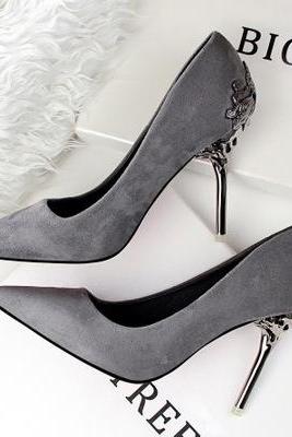 best selling grey pumps bridal wedding shoes for wedding stiletto high heels for prom party evening