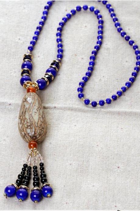 Popular Spring Long Necklace For Women Vintage Pearl Vintage Multi-Layer Necklaces & Pendants Women Accessories