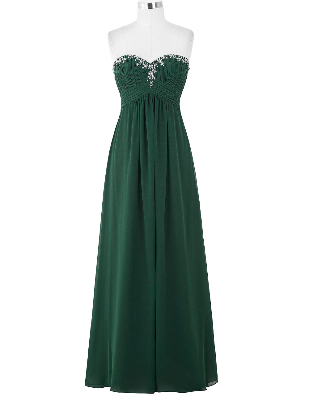 Elegant Green Evening Dresses Long Formal Gown Jurken Chiffon Prom ...