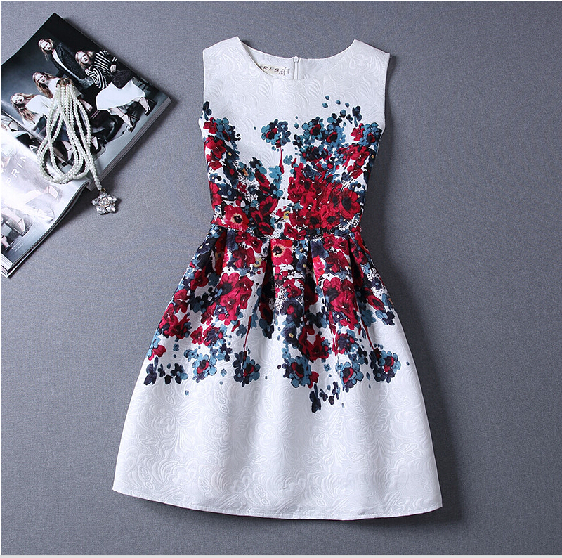 2016 A Line New In Stock Women Dresses Print Casual Dresses Gowns on Luulla